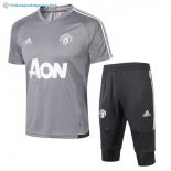 Maillot Entrainement Manchester United Ensemble Complet 2017 2018 Gris