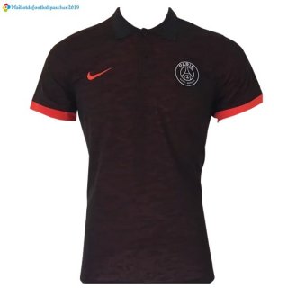 Polo Paris Saint Germain 2017 2018 Noir Orange