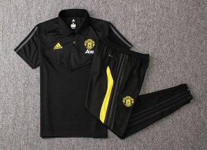 Polo Manchester United Ensemble Complet 2019 2020 Noir Jaune