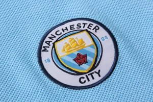 Polo Ensemble Complet Manchester City 2018 2019 Bleu Clair