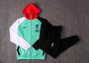 Sweat Shirt Capuche Liverpool 2020 2021 Vert Noir