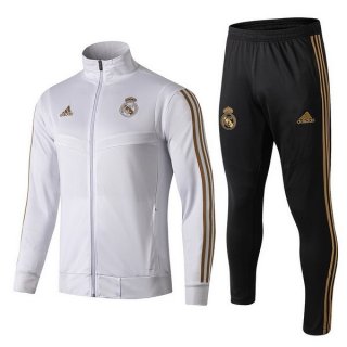 Survetement Real Madrid 2019 2020 Blanc Jaune