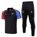 Polo Ensemble Complet Paris Saint Germain 2020 2021 Noir Bleu