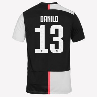 Maillot Juventus NO.13 Danilo Domicile 2019 2020 Blanc Noir Maillot Juventus NO.13 Danilo Domicile 2019 2020 Blanc Noir