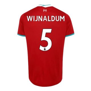Maillot Liverpool NO.5 Wijnaldum Domicile 2020 2021 Rouge