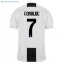 Maillot Juventus Domicile Ronaldo 2018 2019 Blanc Noir