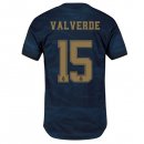 Maillot Real Madrid NO.15 Valverde Exterieur 2019 2020 Bleu