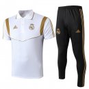 Polo Real Madrid Ensemble Complet 2019 2020 Noir Blanc Or