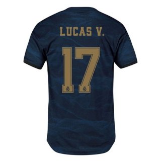 Maillot Real Madrid NO.17 Lucas V. Exterieur 2019 2020 Bleu