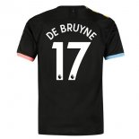 Maillot Manchester City NO.17 De Bruyne Exterieur 2019 2020 Noir