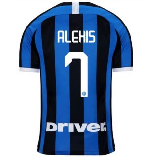 Maillot Inter Milan NO.7 Alexis Cancelo Domicile 2019 2020 Bleu