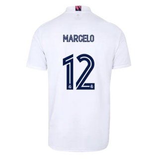 Maillot Real Madrid Domicile NO.12 Marcelo 2020 2021 Blanc Maillot Real Madrid Domicile NO.12 Marcelo 2020 2021 Blanc