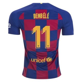 Maillot Barcelona NO.11 O.Dembele Domicile 2019 2020 Bleu Rouge