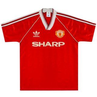 Thailande Maillot Manchester United Replica Domicile Retro 1988 1990 Rouge