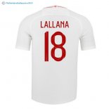 Maillot Angleterre Domicile Lallana 2018 Blanc