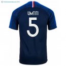 Maillot France Domicile Umtiti 2018 Bleu