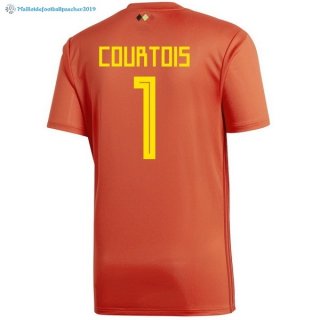 Maillot Belgica Domicile Courtois 2018 Rouge Maillot Belgica Domicile Courtois 2018 Rouge