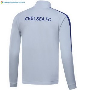 Survetement Chelsea 2017 2018 Gris Clair Bleu