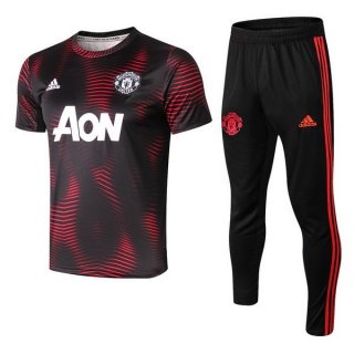 Entrainement Manchester United Ensemble Complet 2018 2019 Rouge Noir