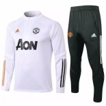 Survetement Manchester United 2020 2021 Blanc Noir