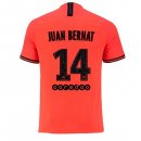 JORDAN Maillot Paris Saint Germain NO.14 Juan Bernat Exterieur 2019 2020 Orange