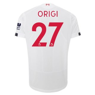 Maillot Liverpool NO.27 Origi Exterieur 2019 2020 Blanc