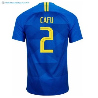 Maillot Brésil Exterieur Cafu 2018 Bleu