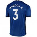 Maillot Chelsea NO.3 Marcos A. Domicile 2020 2021 Bleu