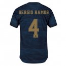 Maillot Real Madrid NO.4 Sergio Ramos Exterieur 2019 2020 Bleu