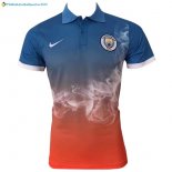 Polo Manchester City 2017 2018 Bleu Orange