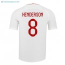 Maillot Angleterre Domicile Henderson 2018 Blanc