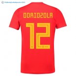 Maillot Espagne Domicile Odriozola 2018 Rouge