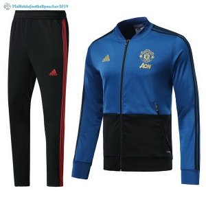 Survetement Manchester United 2018 2019 Bleu