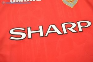 Maillot Manchester United Domicile ML Retro 1999 Rouge