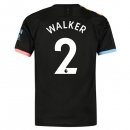 Maillot Manchester City NO.2 Walker Exterieur 2019 2020 Noir