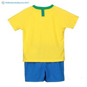 Maillot Brésil Domicile Enfant 2018 Jaune