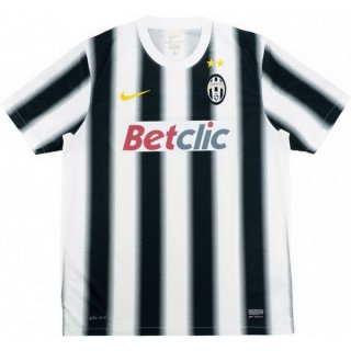 Thailande Maillot Juventus Replica Domicile Retro 2011 2012 Noir Blanc