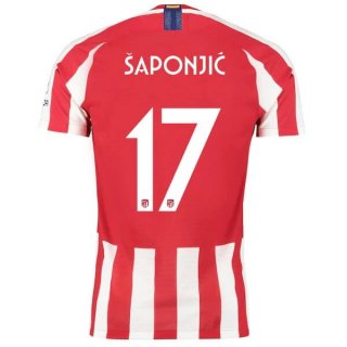 Thailande Maillot Atlético De Madrid NO.17 Saponjic 2019 2020 Rouge