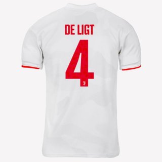 Maillot Juventus NO.4 De Ligt Exterieur 2019 2020 Gris Blanc Maillot Juventus NO.4 De Ligt Exterieur 2019 2020 Gris Blanc