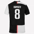 Maillot Juventus NO.8 Ramsey Domicile 2019 2020 Blanc Noir