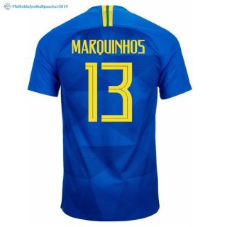 Maillot Brésil Exterieur Marquinhos 2018 Bleu Maillot Brésil Exterieur Marquinhos 2018 Bleu