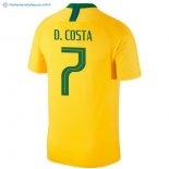 Maillot Brésil Domicile D.Costa 2018 Jaune