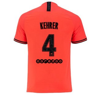 JORDAN Maillot Paris Saint Germain NO.4 Kehrer Exterieur 2019 2020 Orange JORDAN Maillot Paris Saint Germain NO.4 Kehrer Exterieur 2019 2020 Orange