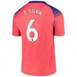 Maillot Chelsea NO.6 T. Silva Third 2020 2021 Orange