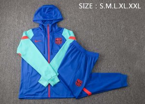 Sweat Shirt Capuche Barcelona 2022 Bleu Vert