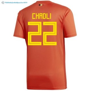 Maillot Belgica Domicile Chadli 2018 Rouge