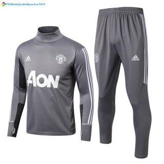 Survetement Manchester United 2017 2018 Gris Clair