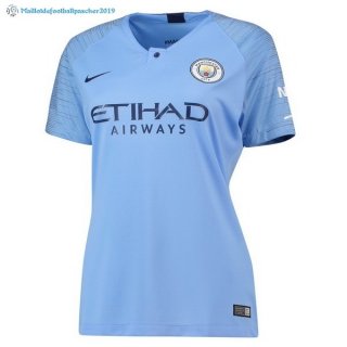 Maillot Manchester City Domicile Femme 2018 2019 Bleu