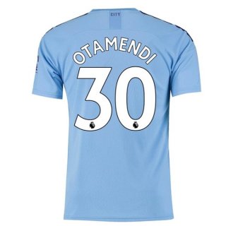 Maillot Manchester City NO.30 Otamendi Domicile 2019 2020 Bleu