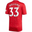 Maillot Manchester United NO.33 Williams Domicile 2020 2021 Rouge